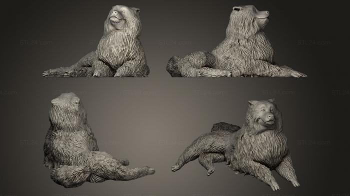Animal figurines (Samoyed DOG, STKJ_0424) 3D models for cnc